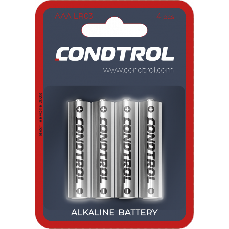 Щелочная батарея Condtrol AAA LR03 4шт