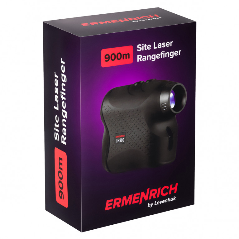 Лазерный строительный дальномер Ermenrich LR900 черный