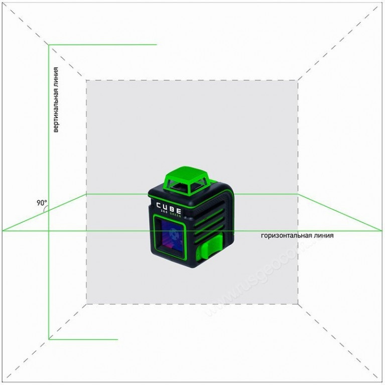 Лазерный уровень ADA Cube 360 Green Ultimate Edition с калибровкой