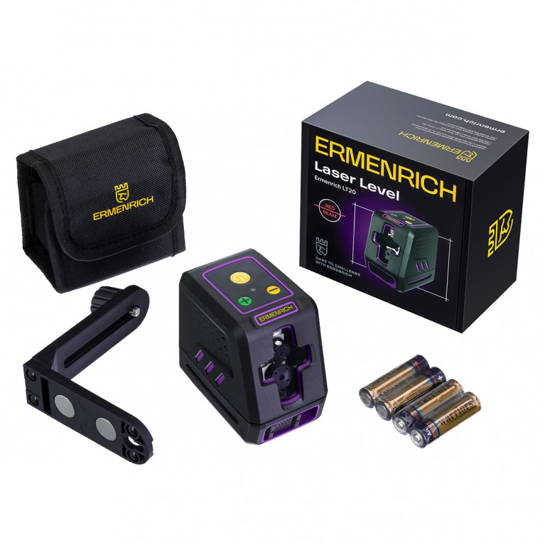 Лазерный уровень Ermenrich BASE LT20 фиолетовый