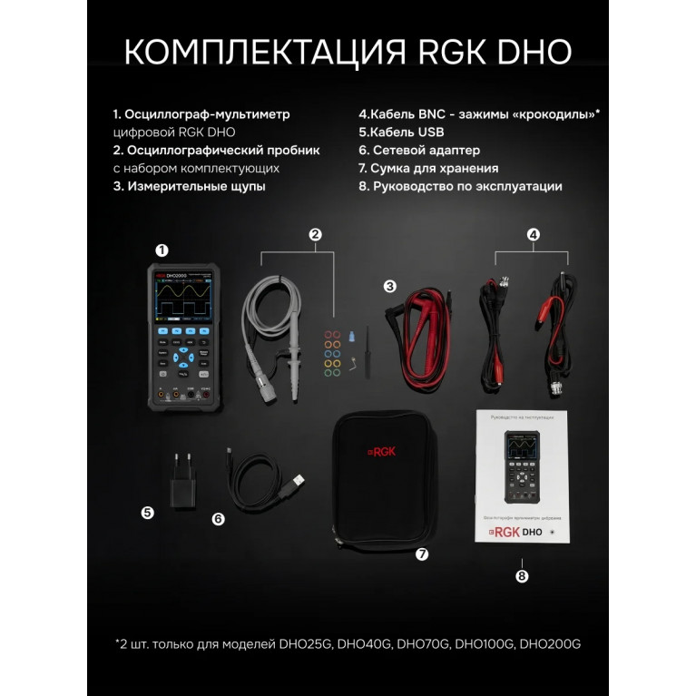 Осциллограф - мультиметр RGK DHO200G