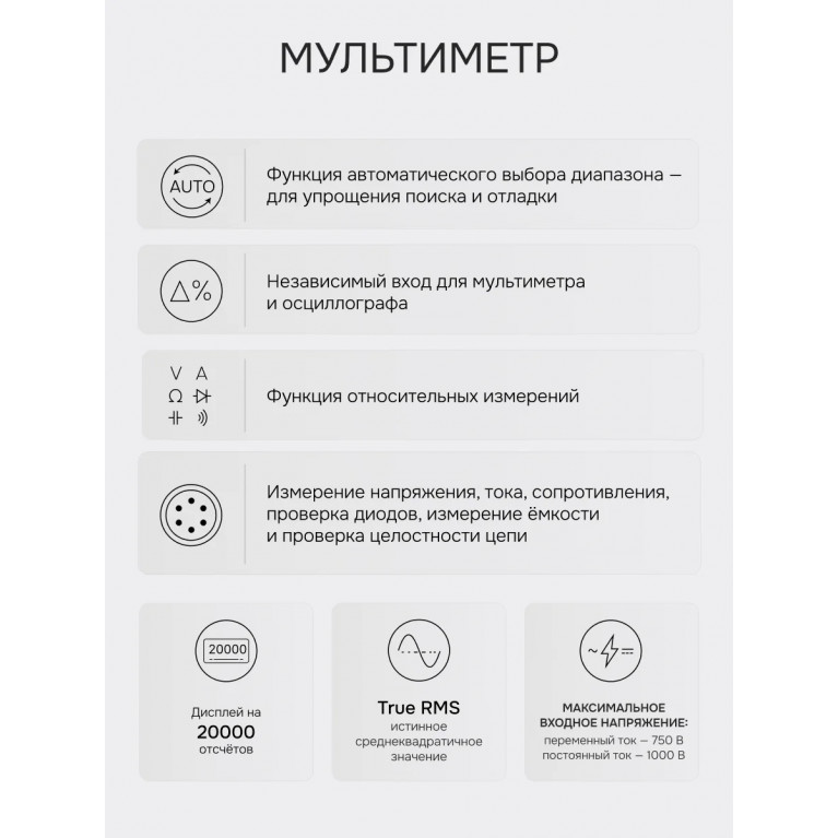 Осциллограф - мультиметр RGK DHO200G