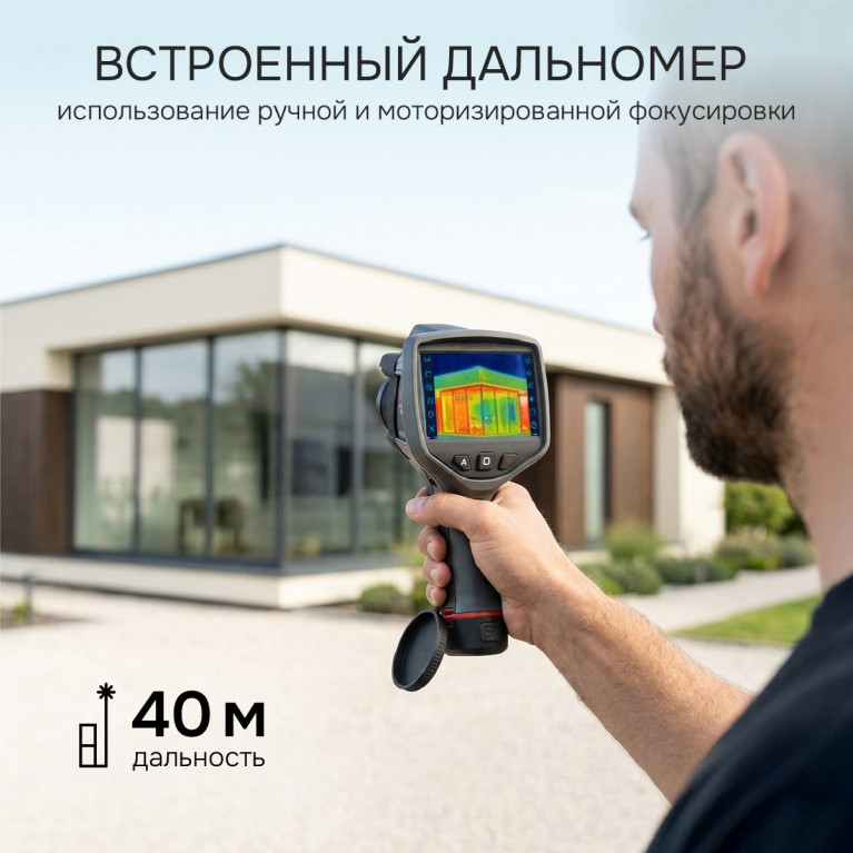 Тепловизор RGK TL-384 Plus с поверкой в комплекте с телеобъективом 12° и широкоугольным объективом 48°