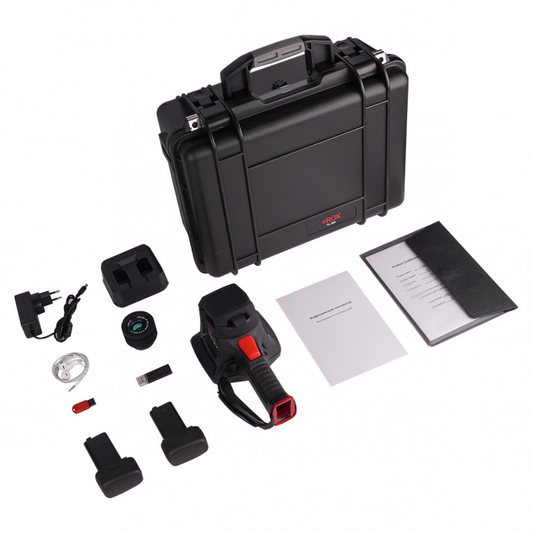 Тепловизор RGK TL-384 с поверкой и опцией 2000 °C в комплекте с телеобъективами 12° и 6°