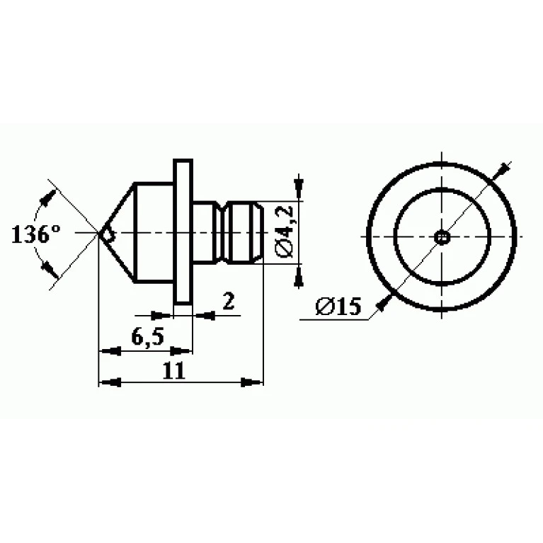 Наконечник алмазный тип НПМ для микротвердомеров ПМТ-3 и ПМТ-5 (0,2 ct)