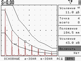 Ультразвуковой дефектоскоп УД2В-П46.Функция АРК